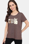 Rosaline Joy Sticks Knit Cotton Top - Chocolate Brown — thumbnail 2